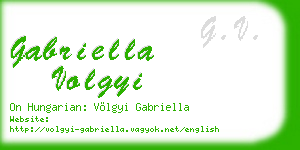 gabriella volgyi business card